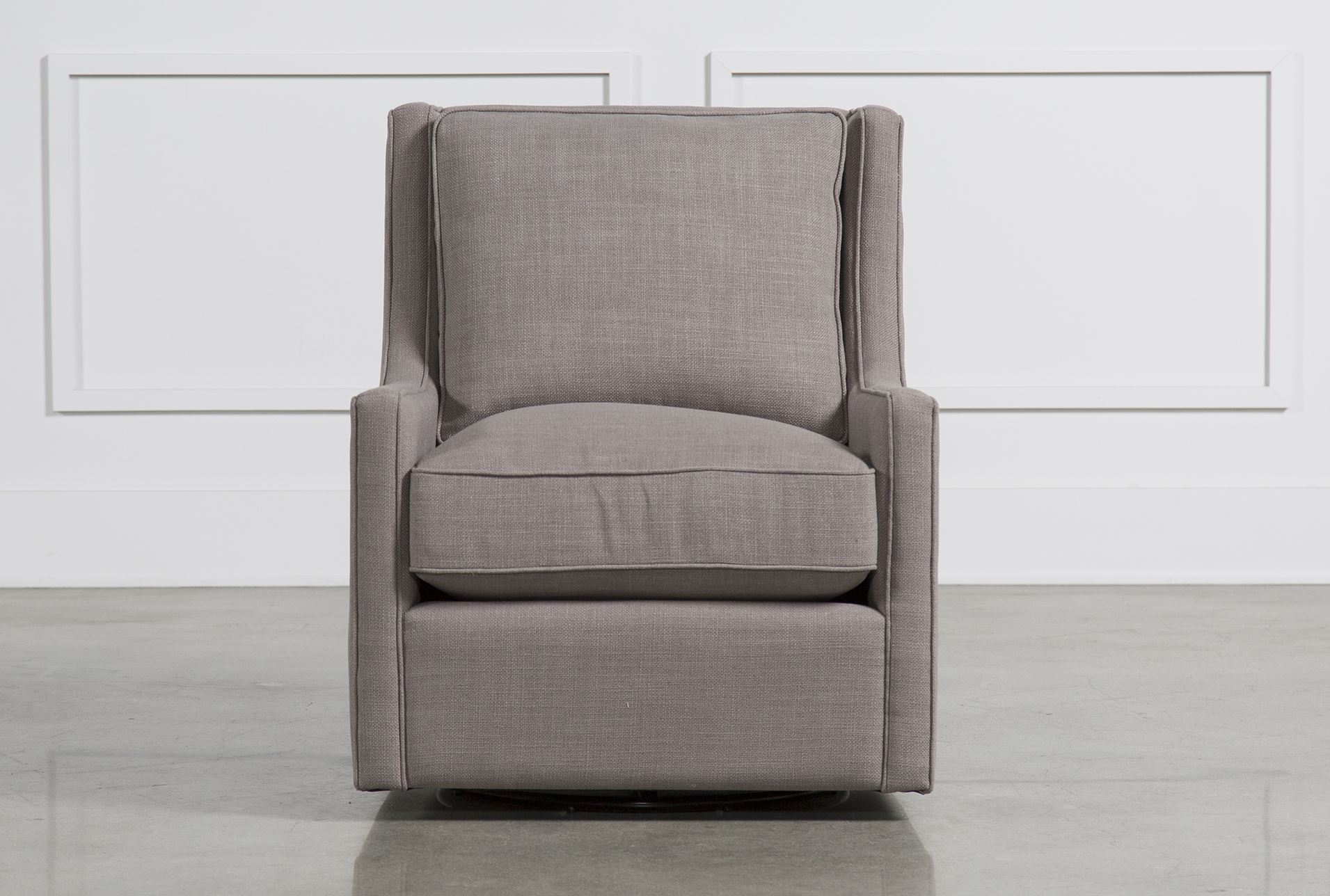 grey swivel chair living room
