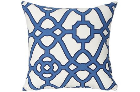 Accent Pillow-Seraphina Grey Woven Geo - Living Spaces