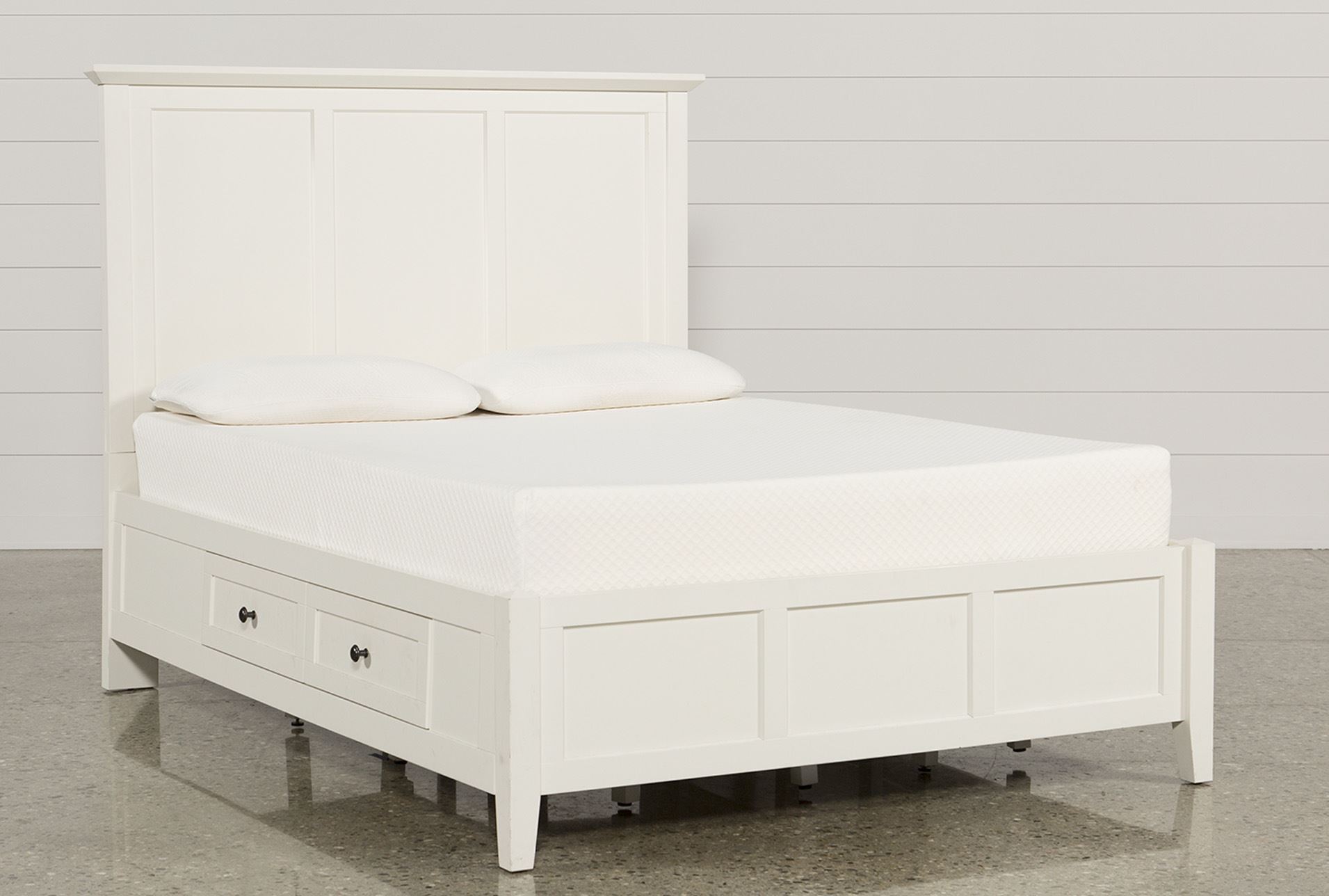 Copenhagen White Full Storage Bed - Living Spaces